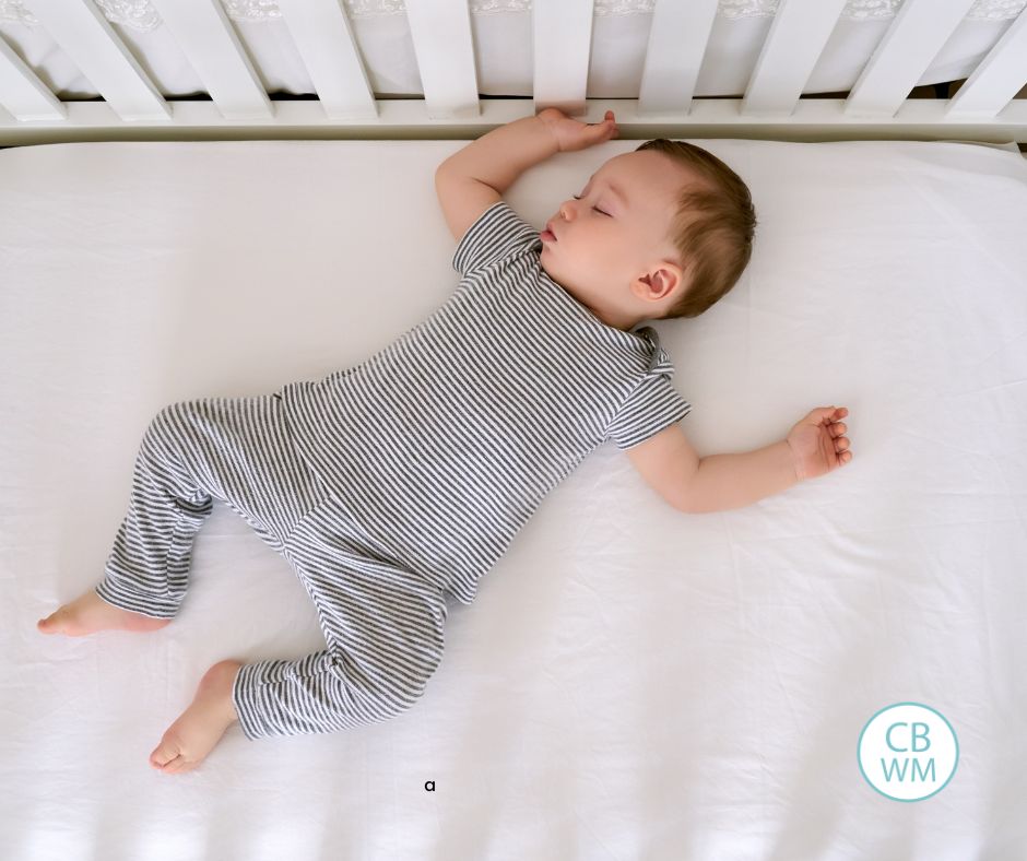 Baby asleep in the crib