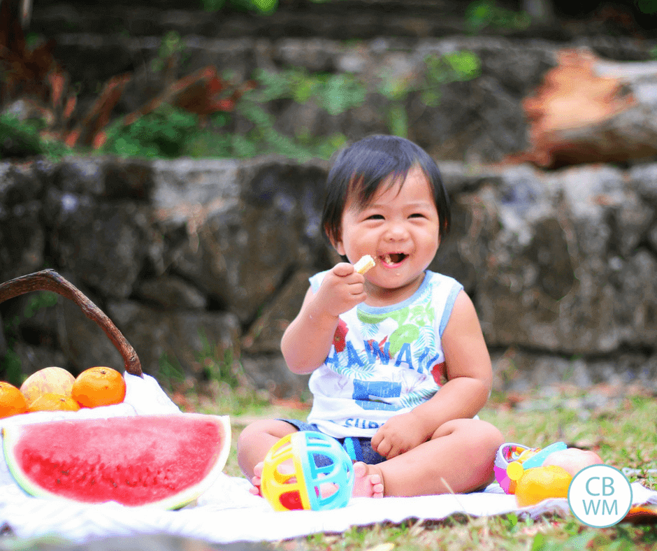 Baby sales snack time
