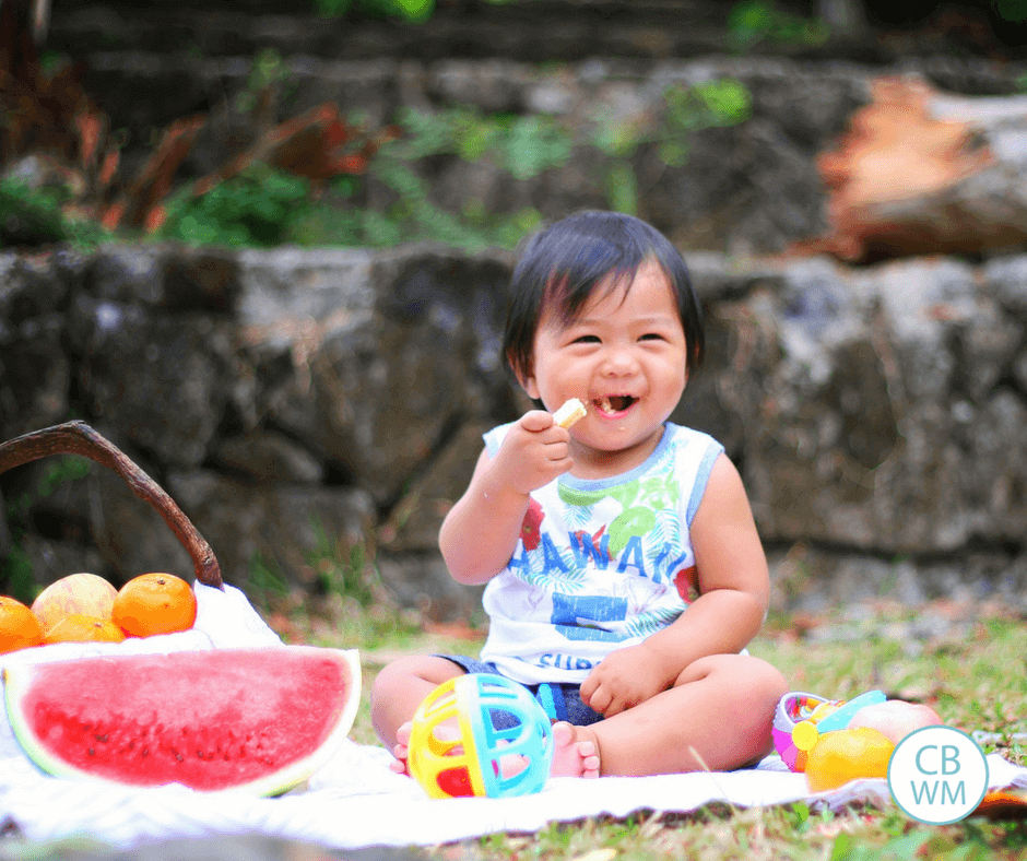 toddler eating snacks