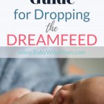 Ultimate Guide for Dropping the Dreamfeed with a picture of a baby on a blue blanket