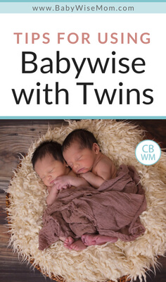 Babywise and Twins. Tips from three Babywise twin moms about how to do the Babywise schedule with twins.