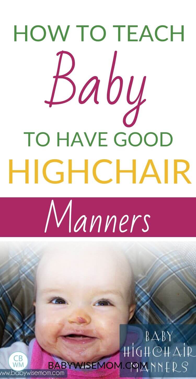 Baby High Chair Manners Pinnable Image