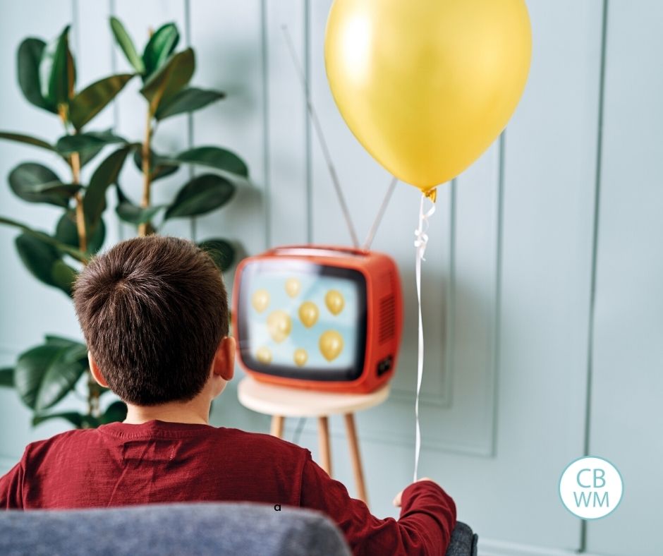 Child watching television