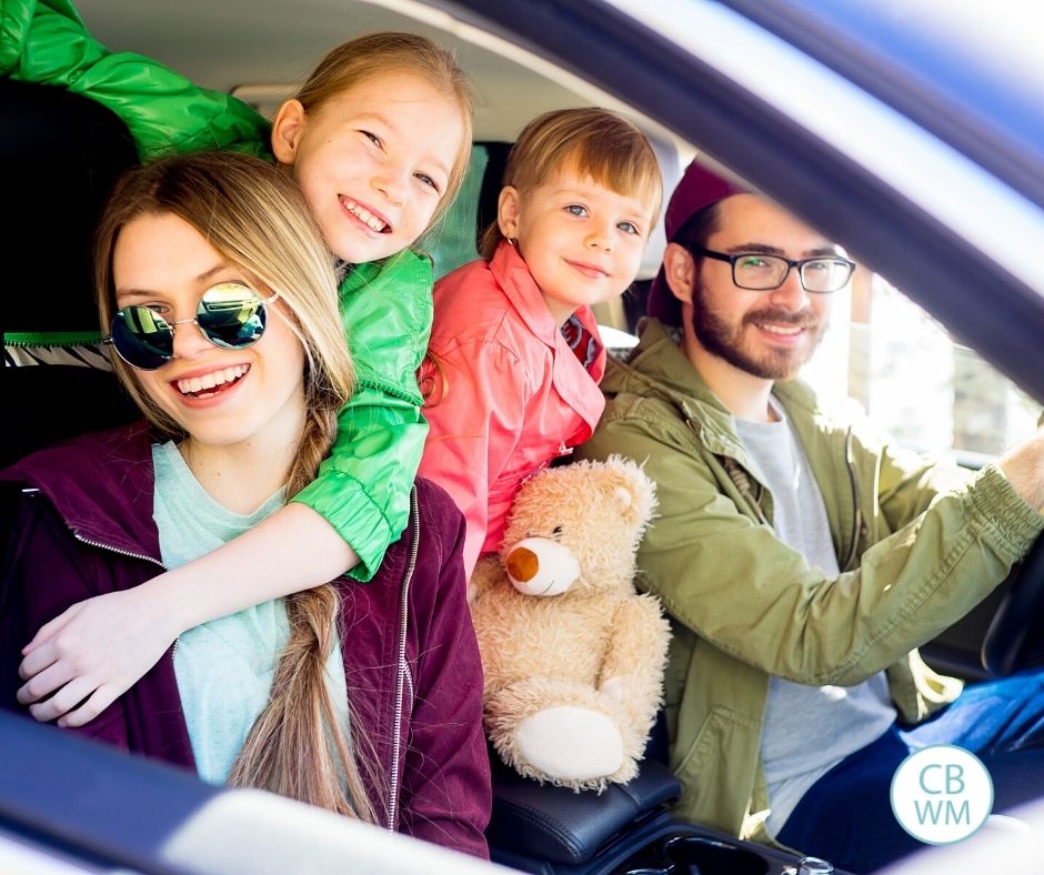 Family on a road trip