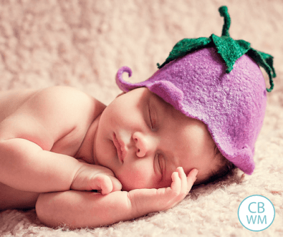 Baby sleeping with a hat