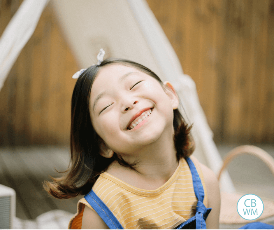 Preschooler smiling for the camera