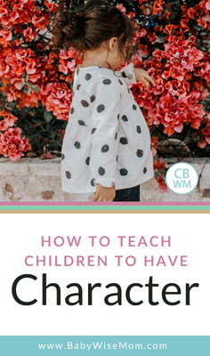 How to teach children to have character. Tips from the book On Becoming Childwise to help you develop character in your child and why you should care about character training. 