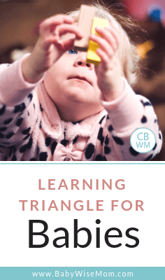 Learning Triangle for Babies. Know what your baby is capable of focusing on and learning developmentally so you don't overwhelm baby. 