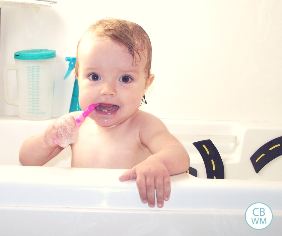 Baby in bath tub