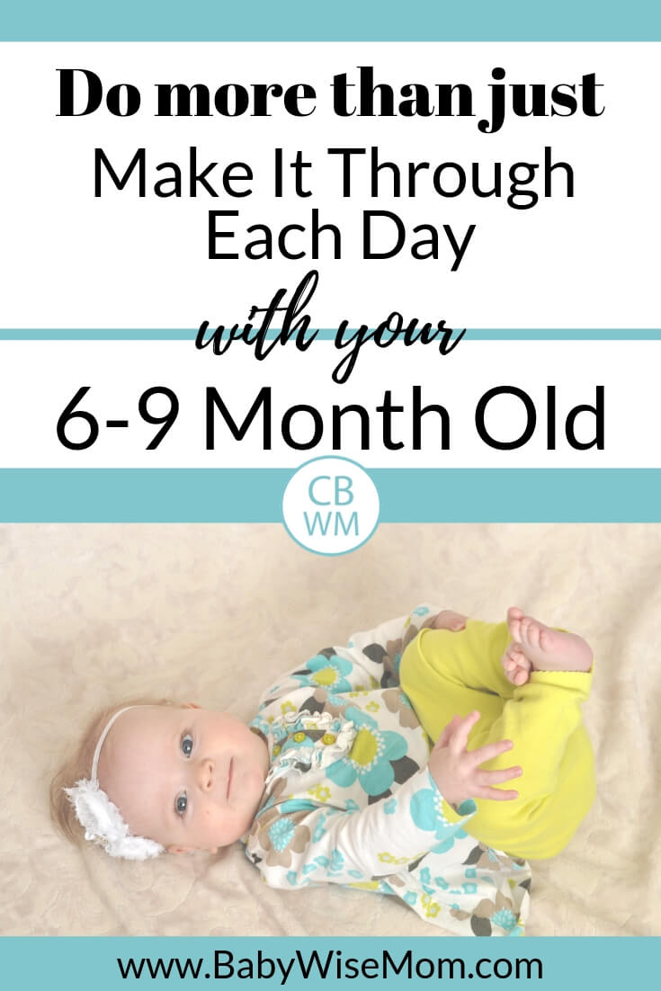 More Than Making it Through the Day with your 6-9 month old. What to do each day with your 6-9 month old baby. Do more than just survive!