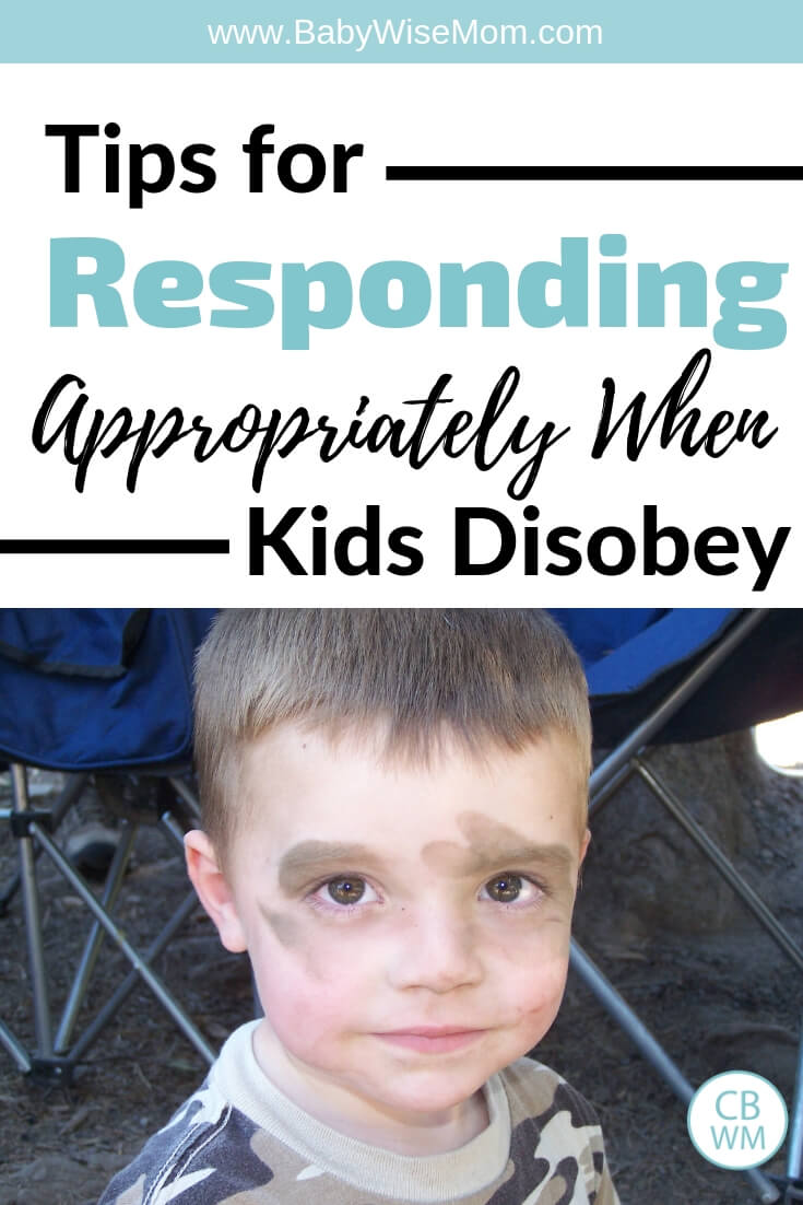 Tips for responding appropriately when kids disobey