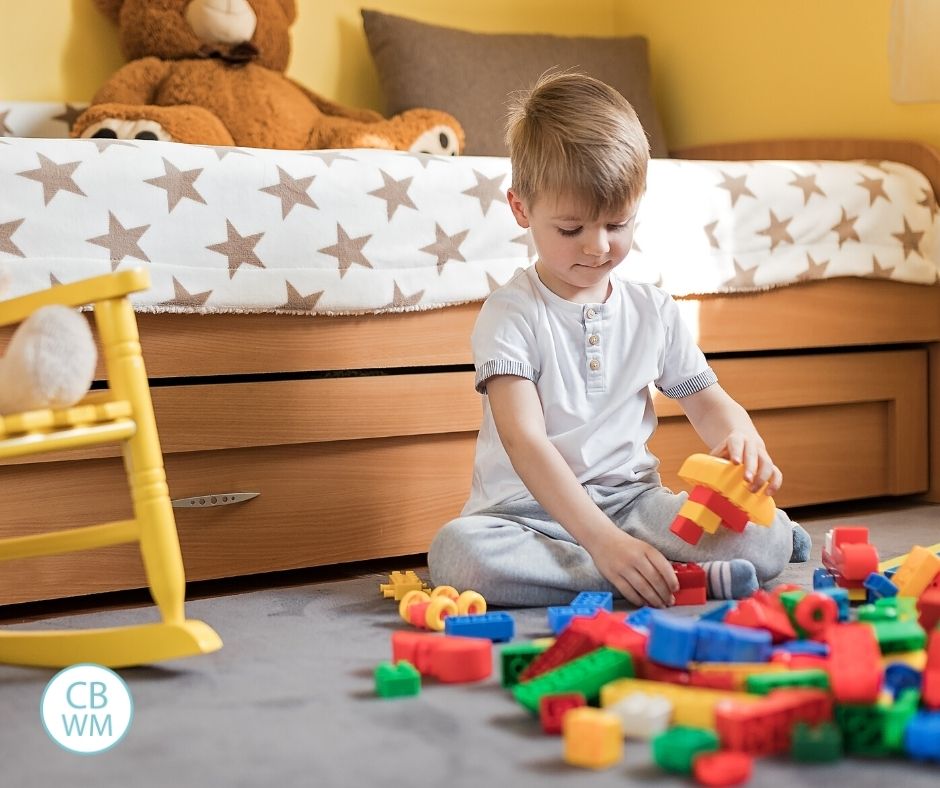 Child playing in room