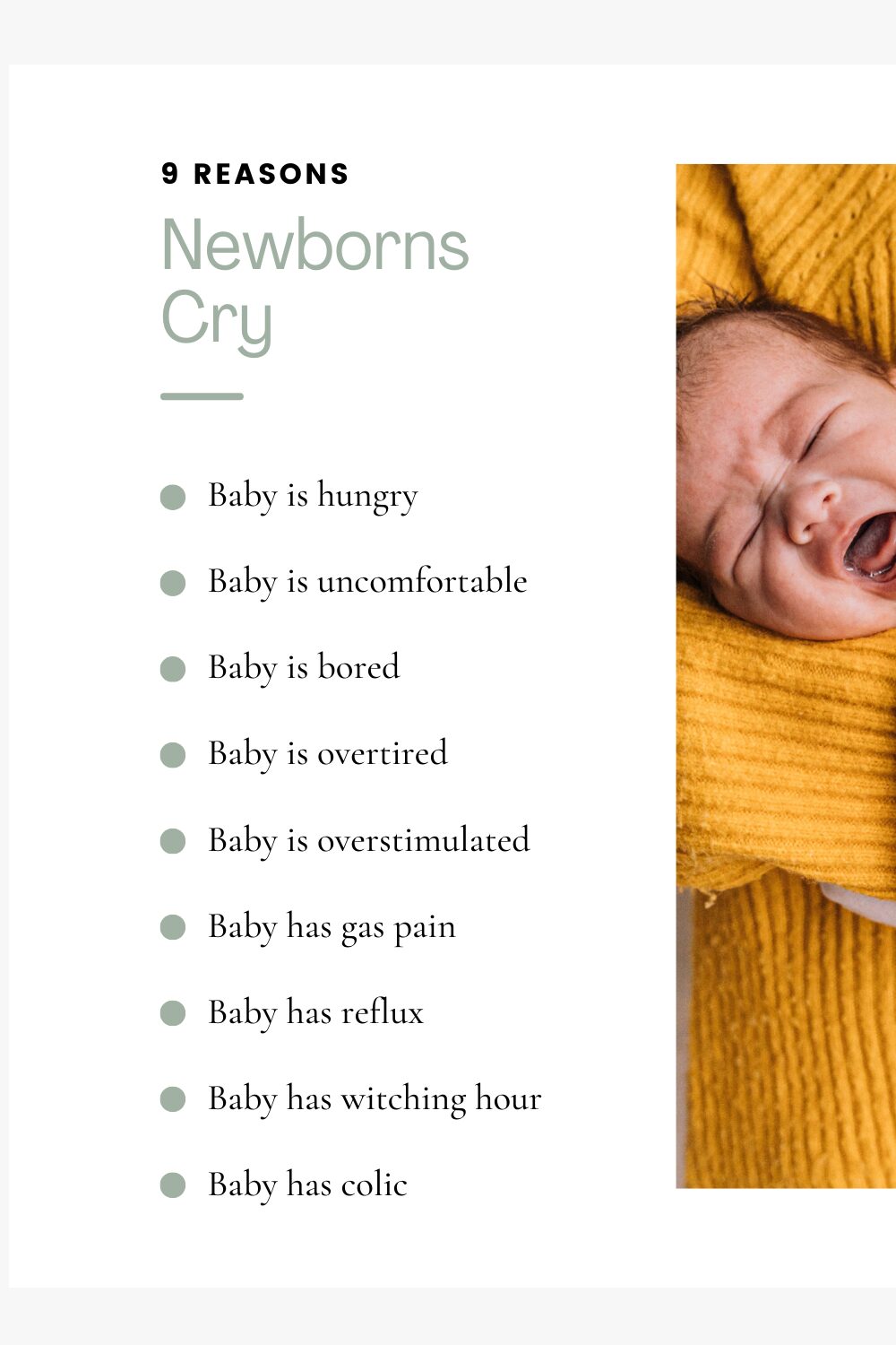 9 Reasons Newborns Cry and How to Help Babywise Mom