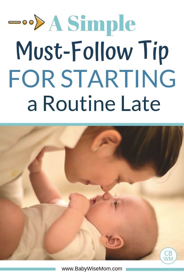 A simple must-follow tip for starting a routine late pinnable image with mother and baby