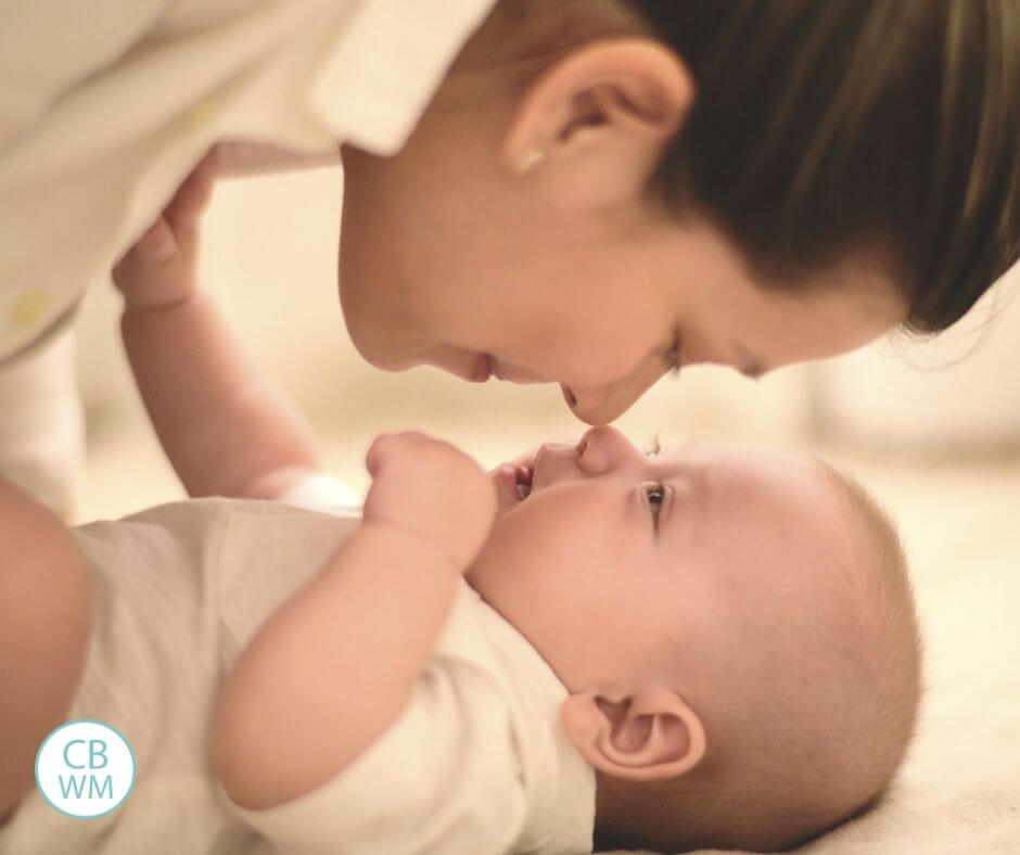 mother and baby, nose-to-nose