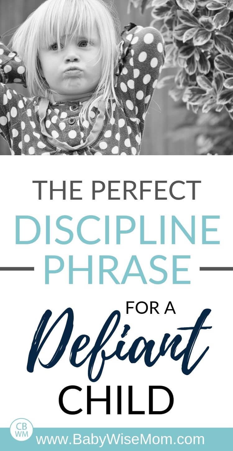 The perfect discipline phrase for a defiant child