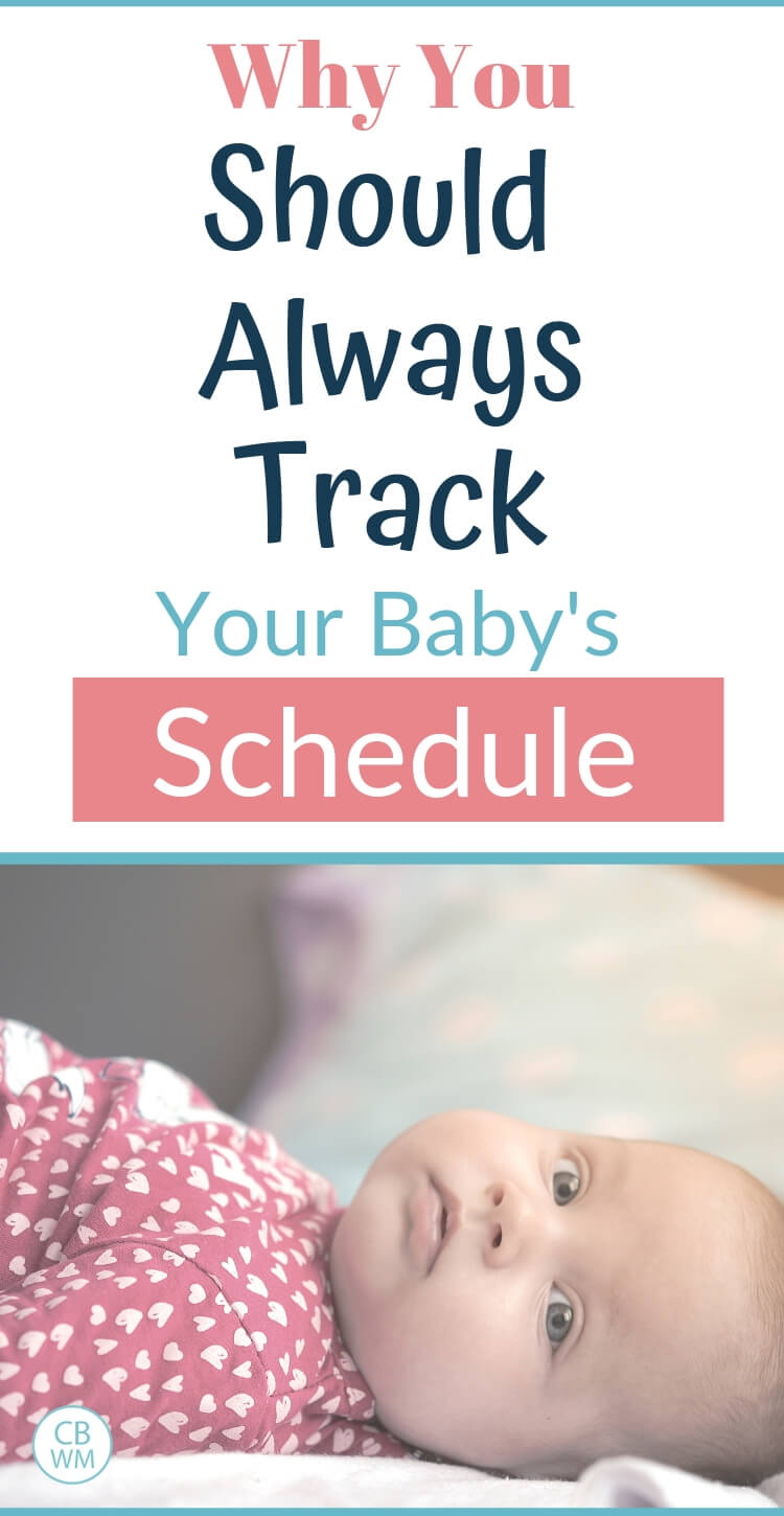 Why you should always track your baby's schedule and picture of a baby in a pink outfit