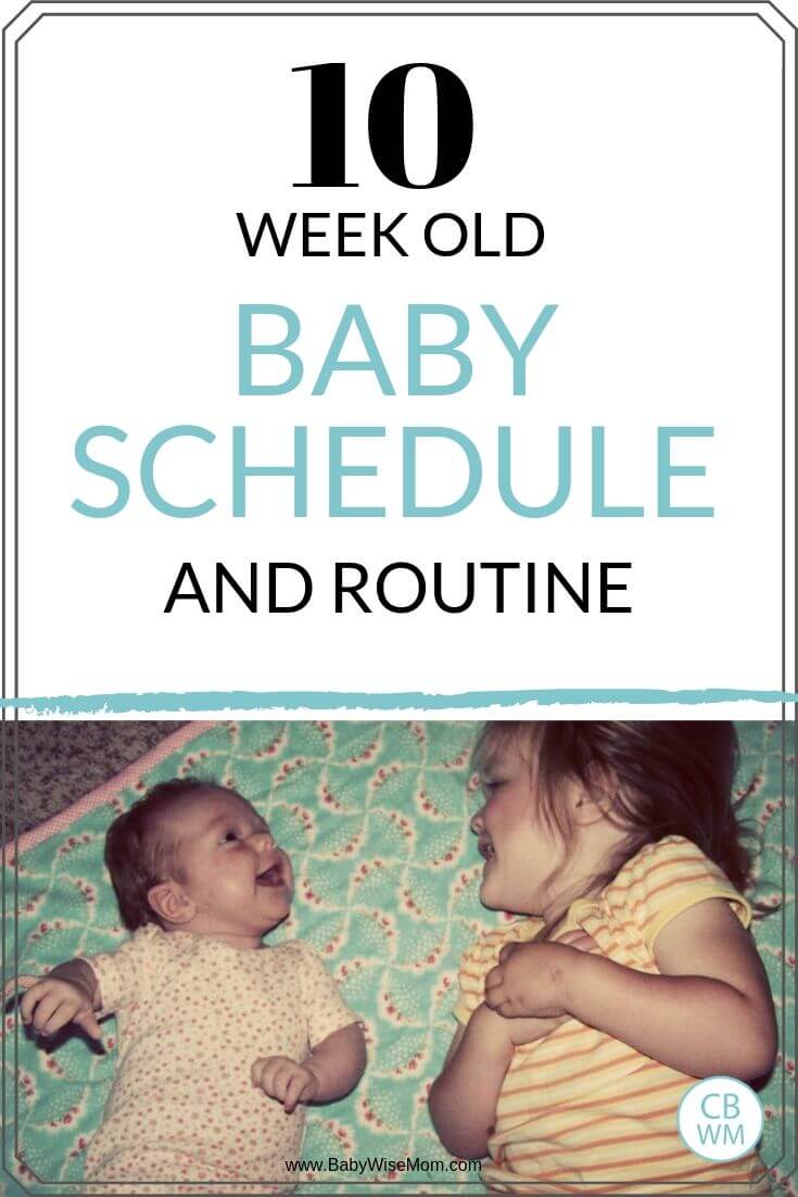 10 week old baby schedule pinnable image