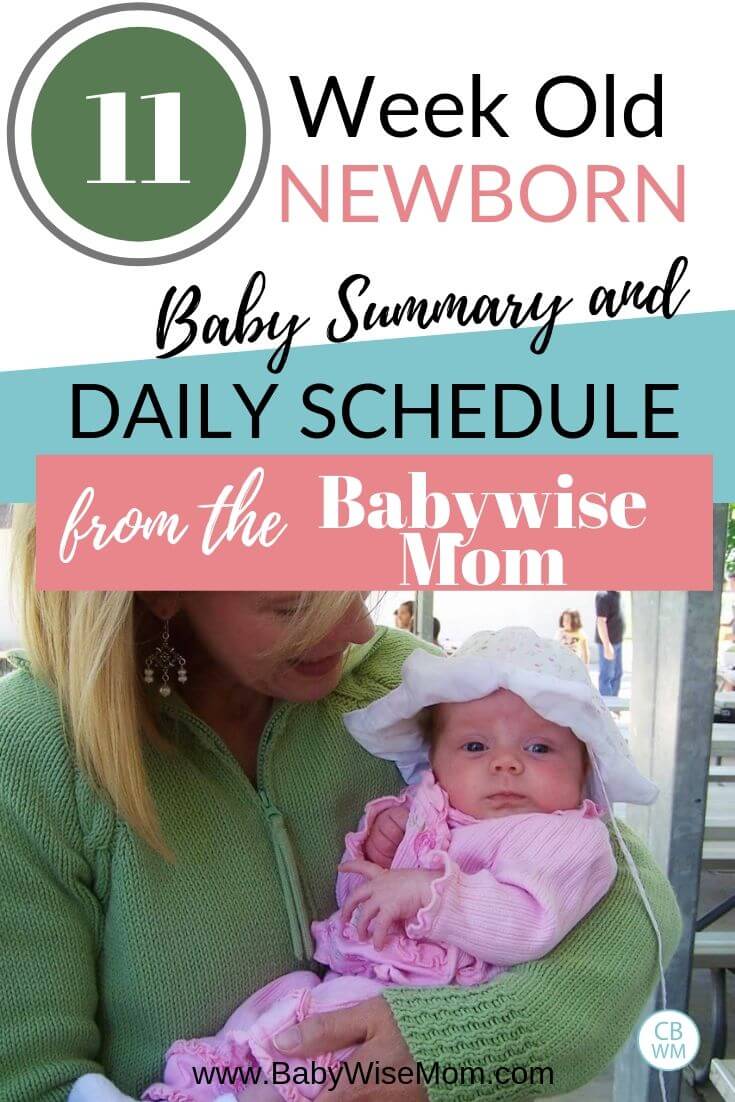 11 week old newborn schedule pinnable image