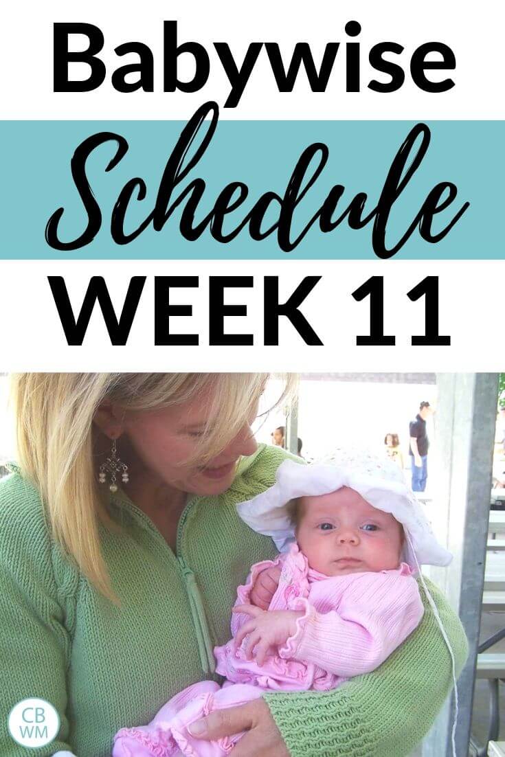 Babywise Schedule week 11 pinnable image