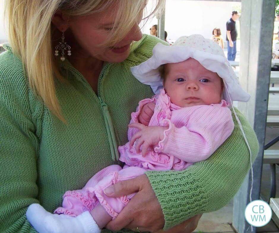 McKenna and her grandmother at a family reunion