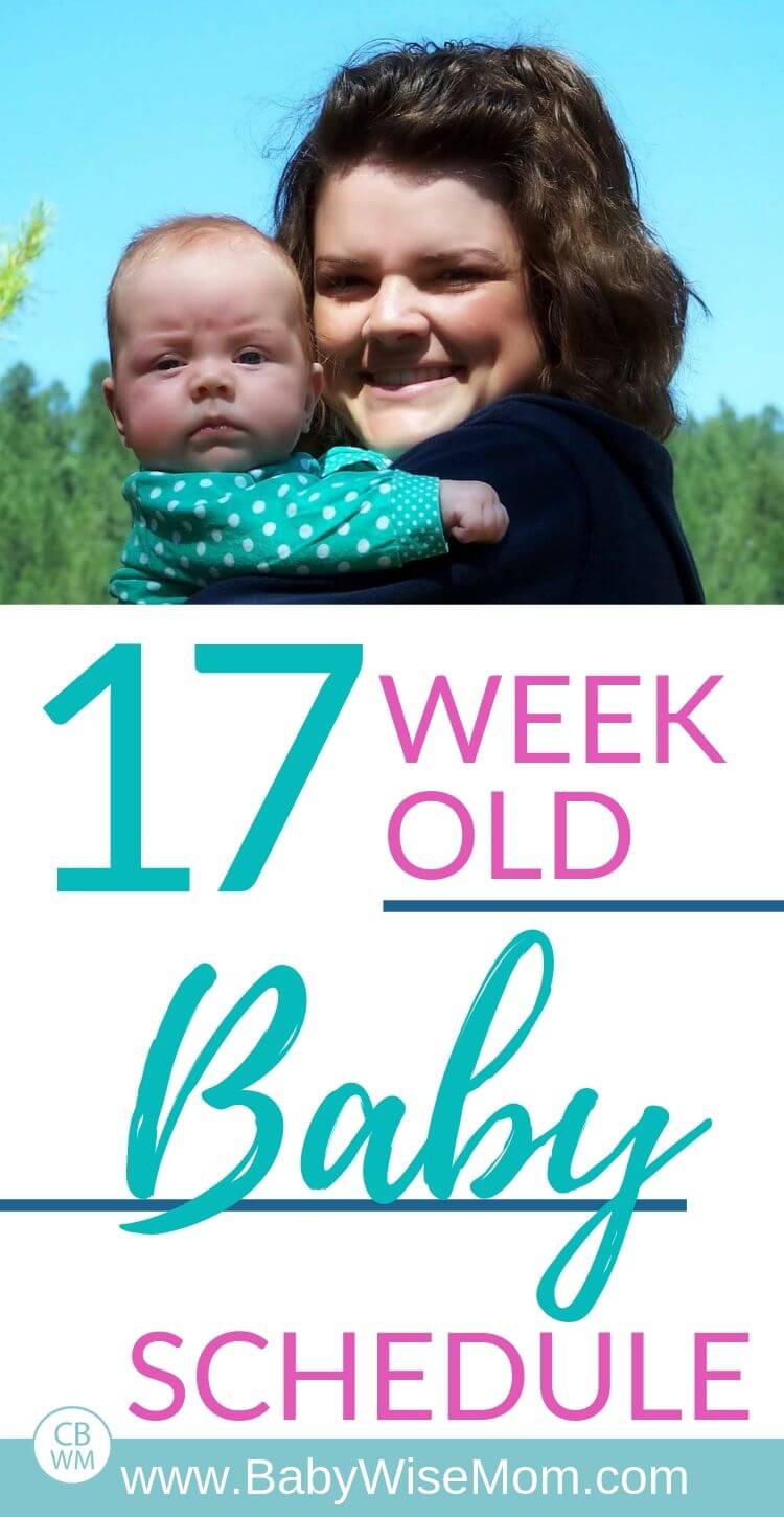 17 week old baby schedule pinnable image