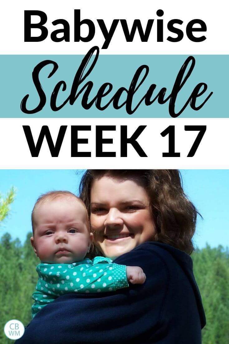 Babywise Schedule Week 17 pinnable image