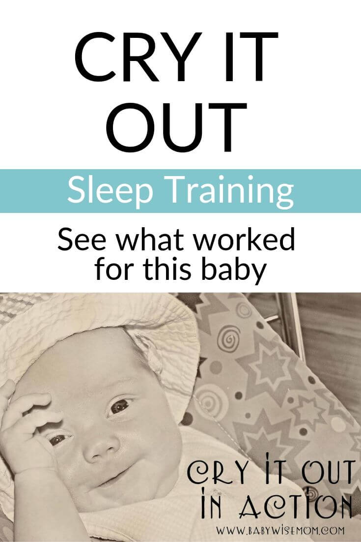 Cry it out sleep training pinnable image