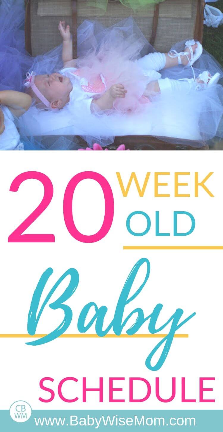 20 week old baby schedule. Schedule and routine for a 19-20 week old newborn baby. Get info on this baby’s daily schedule and routine for each day and know how to structure your day. #babyschedule #20weeksold 20 week old baby schedule pinnable image