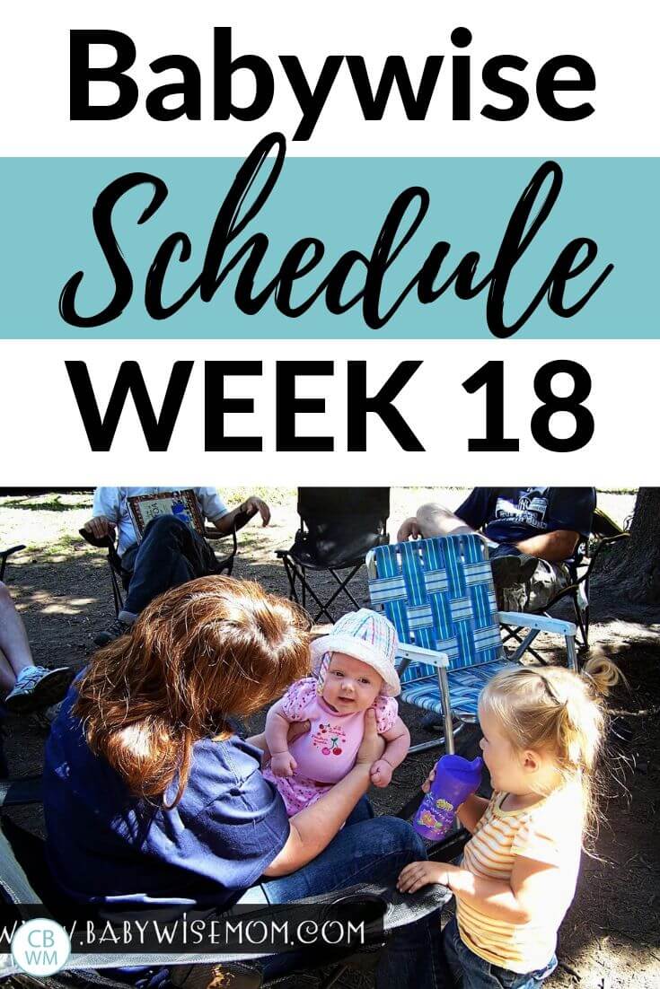 Babywise Schedule week 18 pinnable image