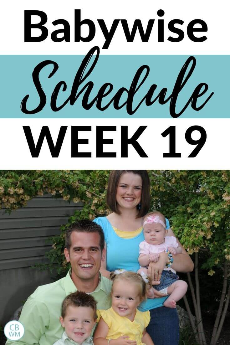 Babywise schedule week 19 Pinnable image