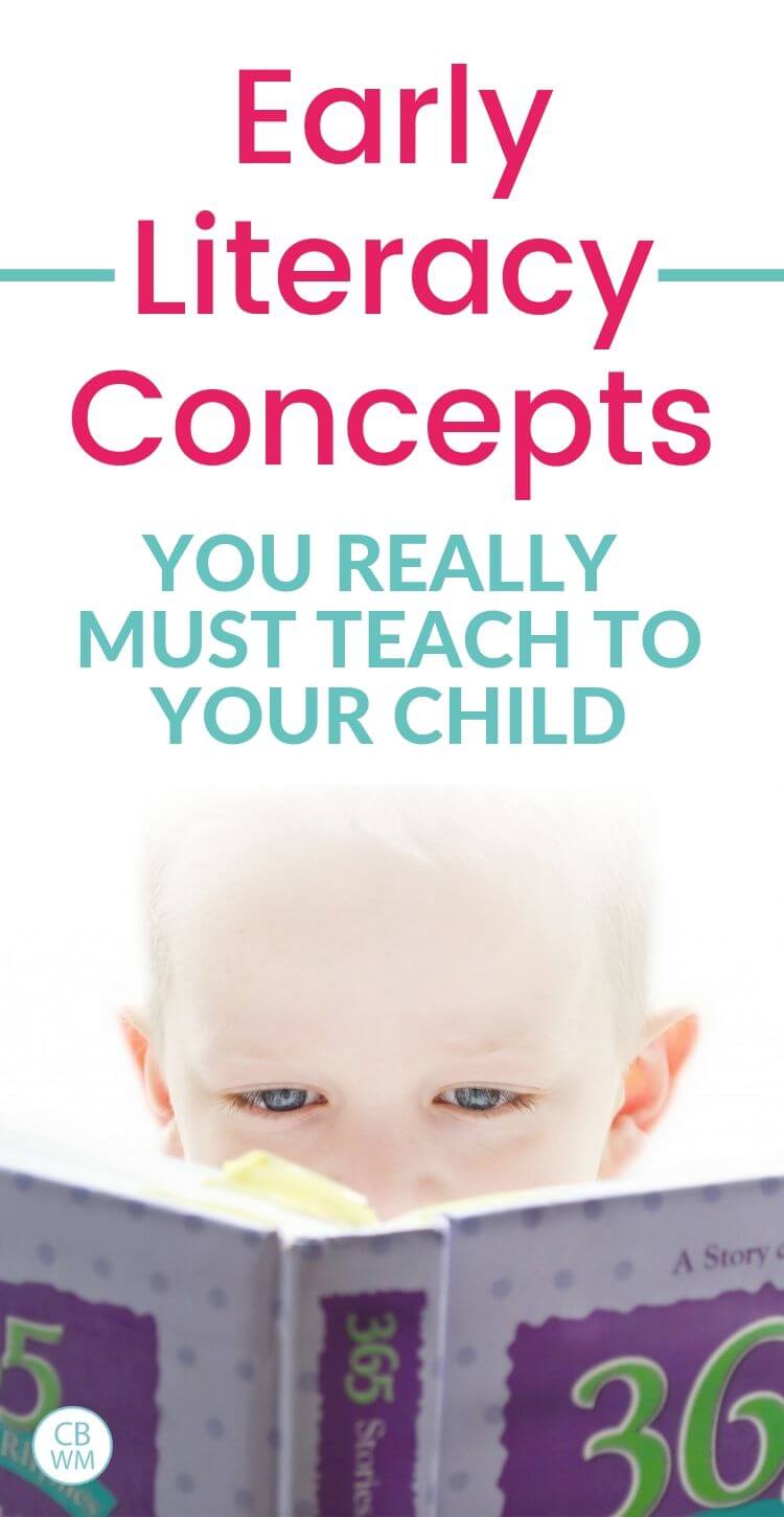 Early literacy concepts you must teach to your child pinnable image