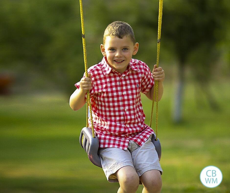 Boy on a swing