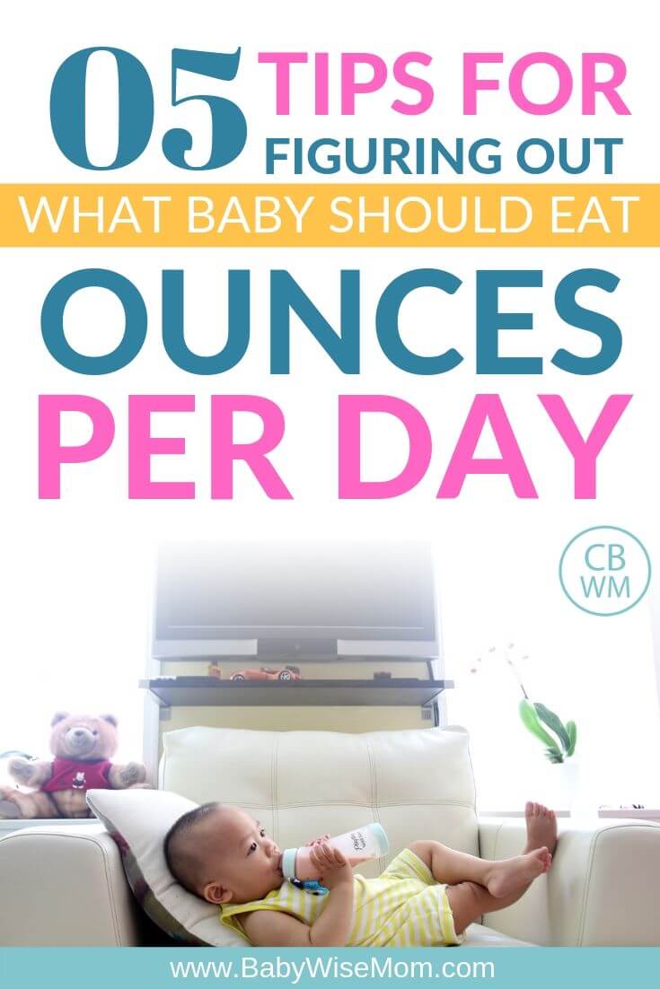 5 tips to figure out how many ounces per day baby should have pinnable image