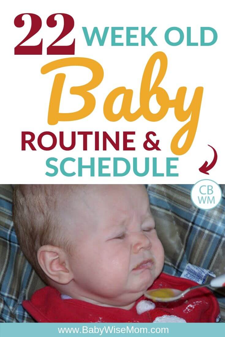22 Week Old Baby schedule and routine Pinnable Image