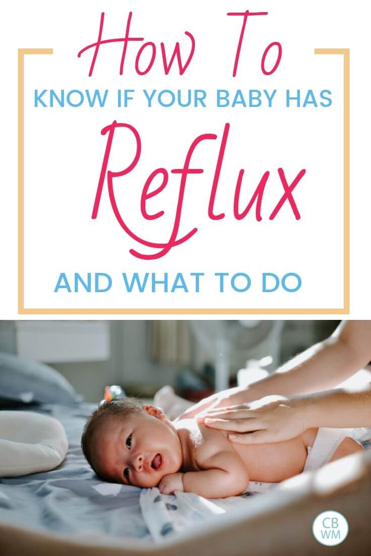 Baby and reflux pinnable image