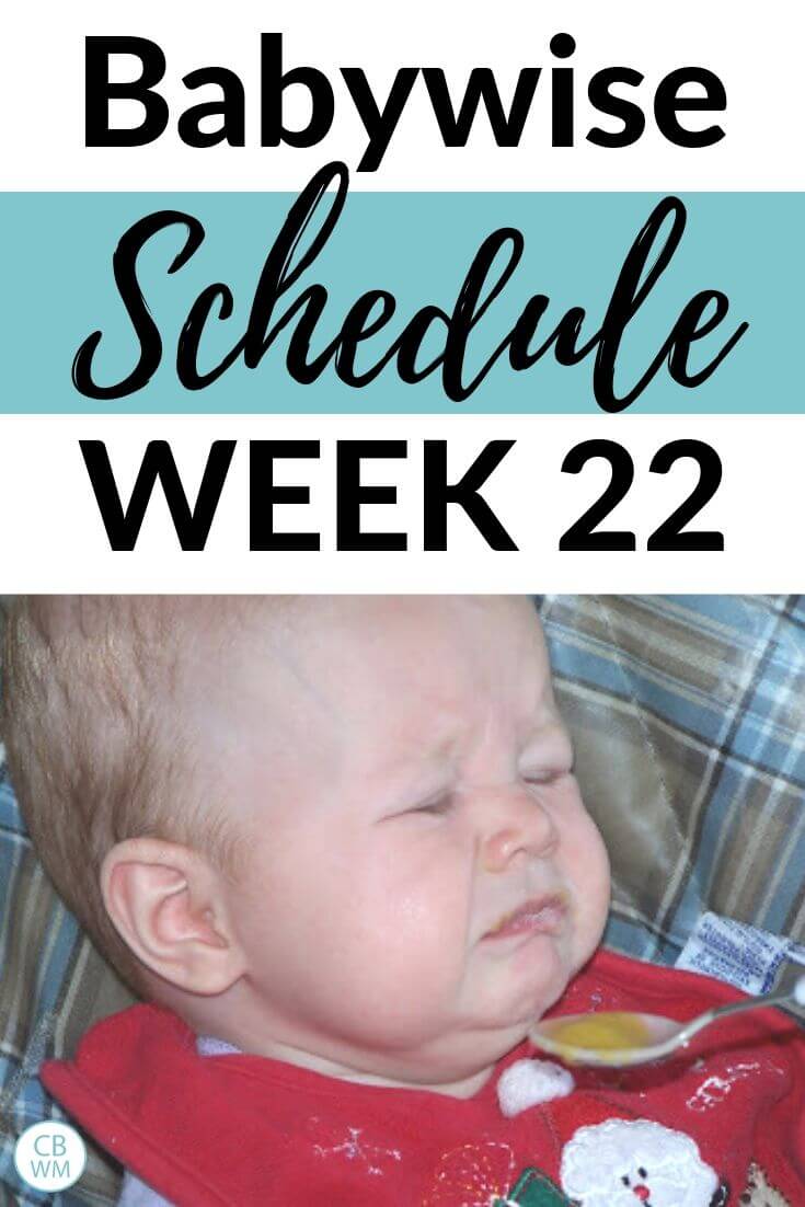 Babywise Schedule Week 22 Pinnable Image