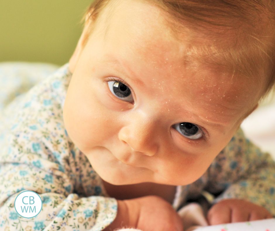 Baby Brinley doing tummy time