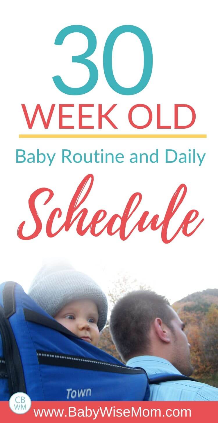 30 week old baby schedule Pinnable image