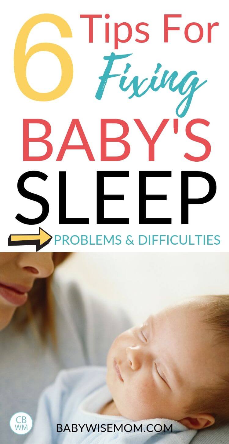 6 tips for fixing baby's sleep pinnable image