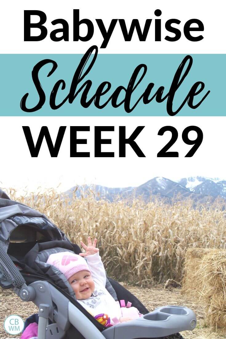 Babywise schedule week 29 Pinnable image