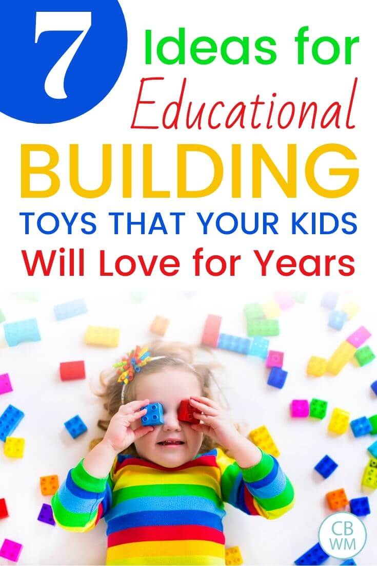 7 educational building toys for kids pinnable image