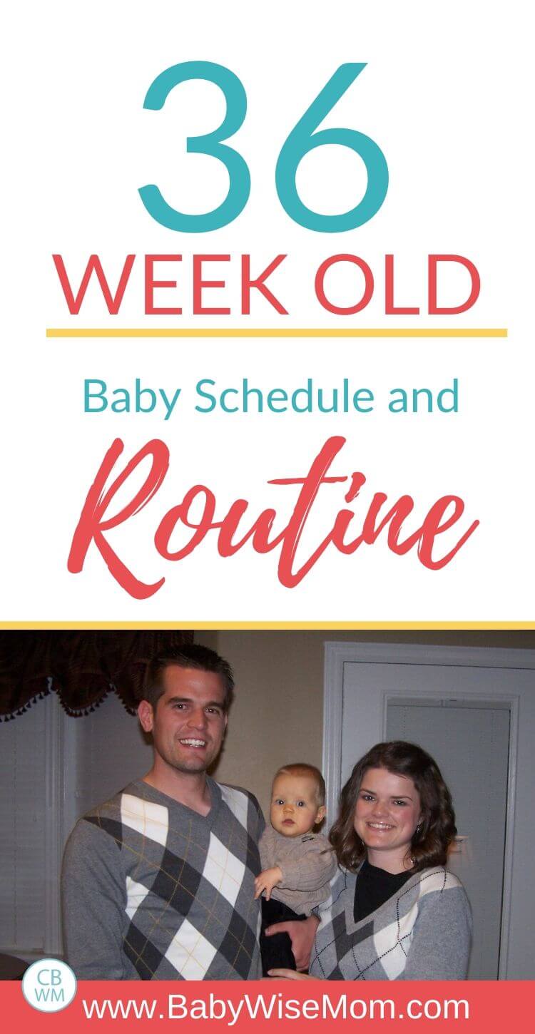36 week old baby schedule and routine. Schedule and routine for a 35-36 week old baby. Get info on this baby’s daily schedule and routine for each day and know how to structure your day. #babyschedule #schedule #babyroutine #36weeksold 36 week old baby schedule and routine pinnable image