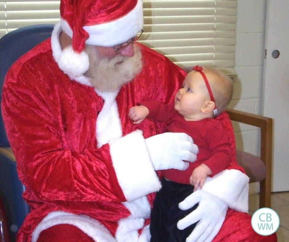 37 week old McKenna and Santa