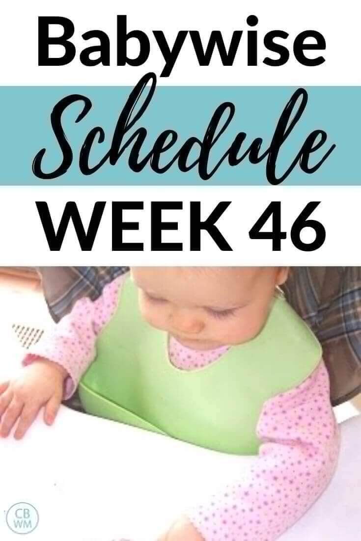 Babywise Schedule week 46 pinnable image