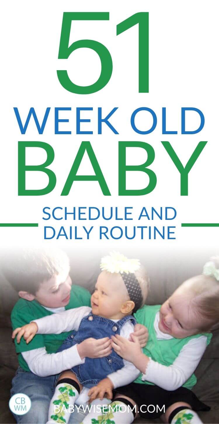 51 week old baby schedule and routine pinnable image