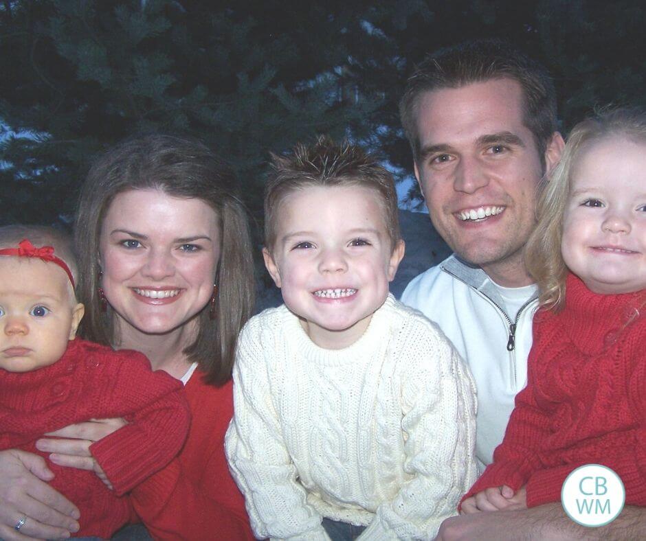 Brayden at 4 years old with his family