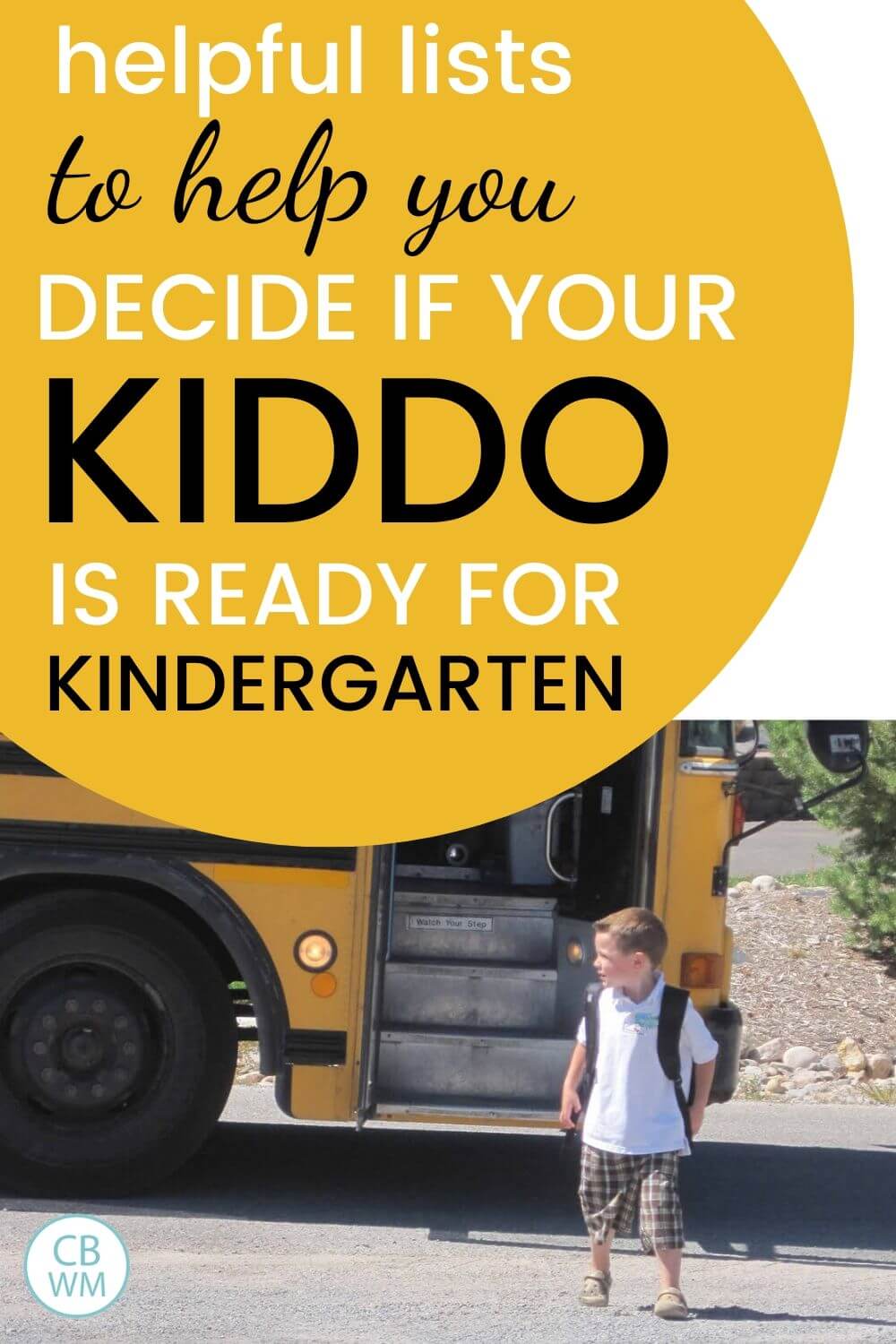 Helpful lists to decide if your little one is read for kindergarten pinnable image