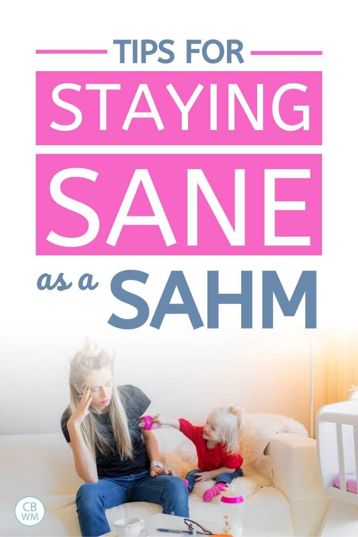 tips for staying sane as a SAHM pinnable image