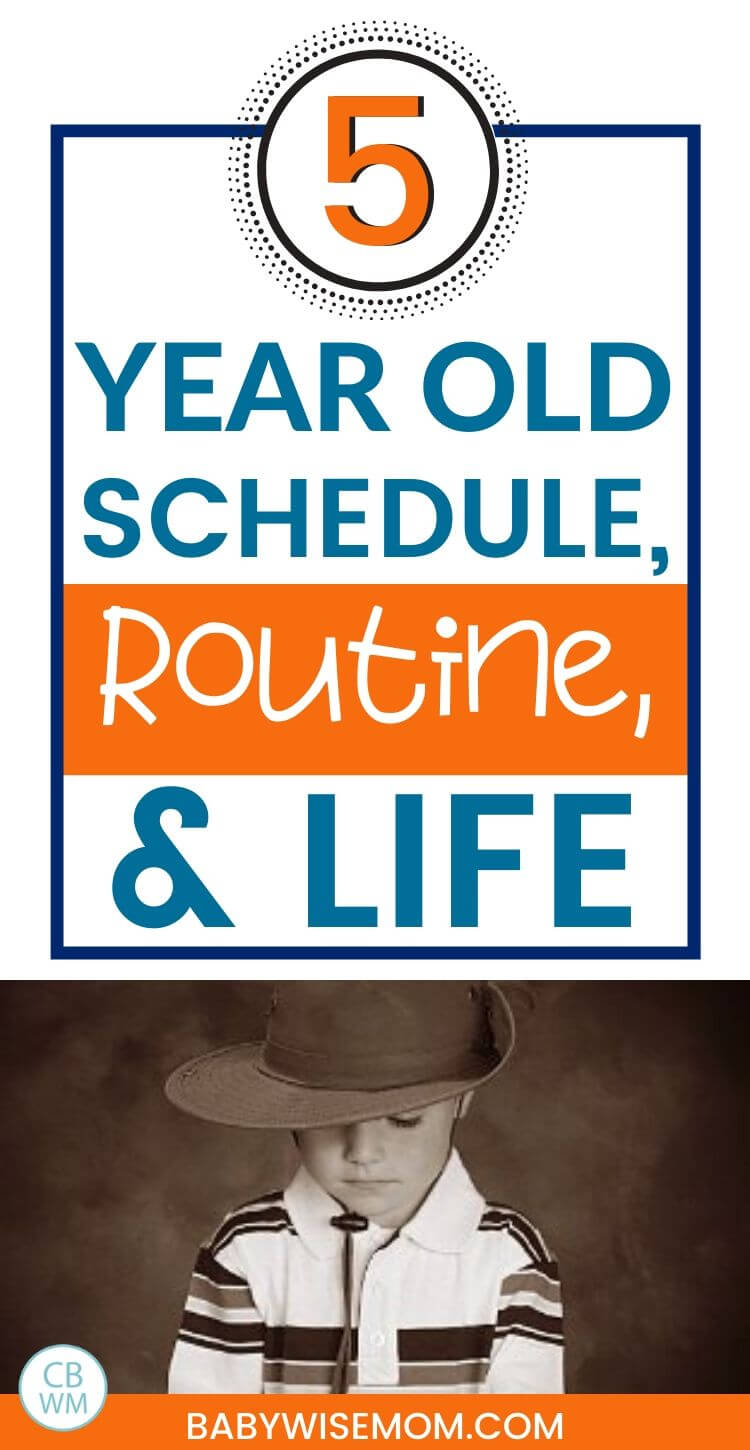 Schedule and routine for 5 year old